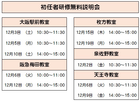 初任者12月説明会