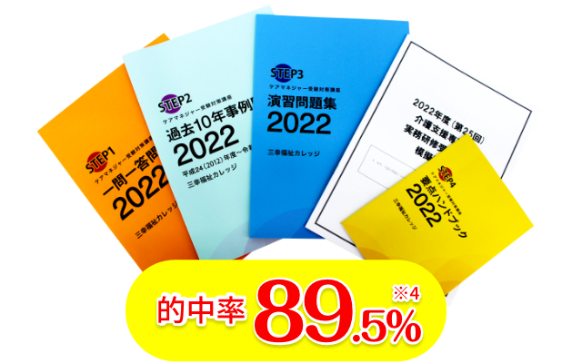 問題的中率89.5%三幸福祉カレッジの5種の“オリジナル教材”