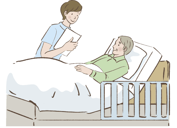 施設で働くイラスト