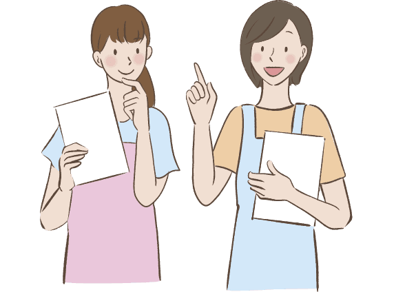施設で働くイラスト