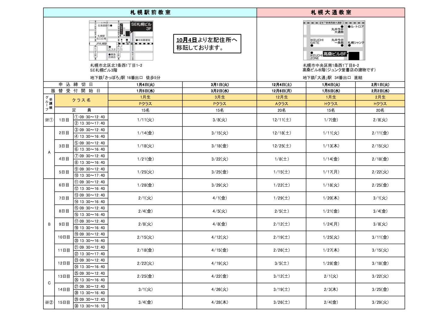 【初任者】札幌駅前、札幌大通