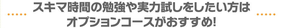 オプションコースの申し込みがオススメ