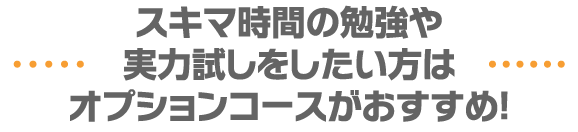 オプションコースがオススメ