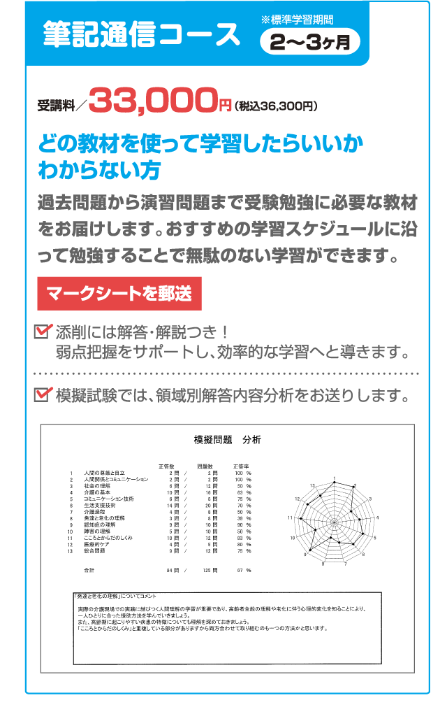 筆記通信コース